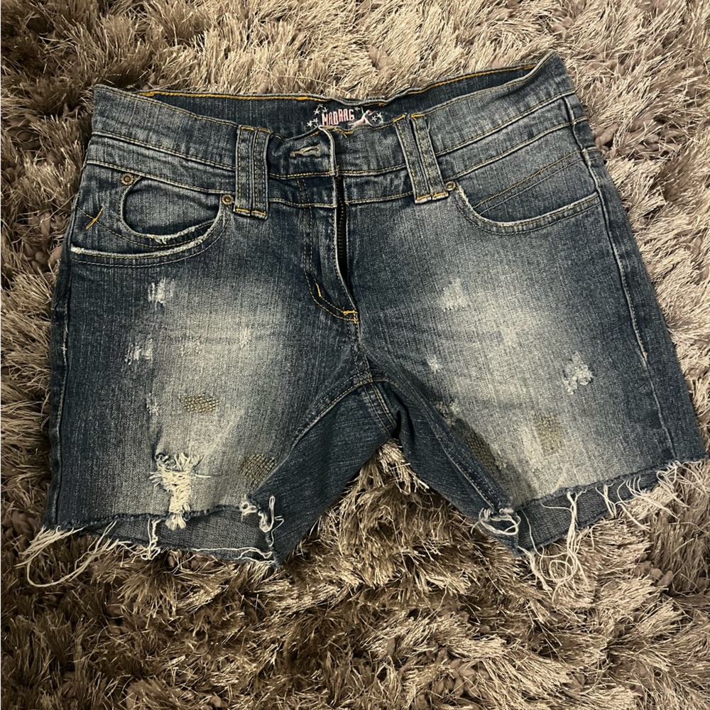 Distressed Denim Jeans Shorts